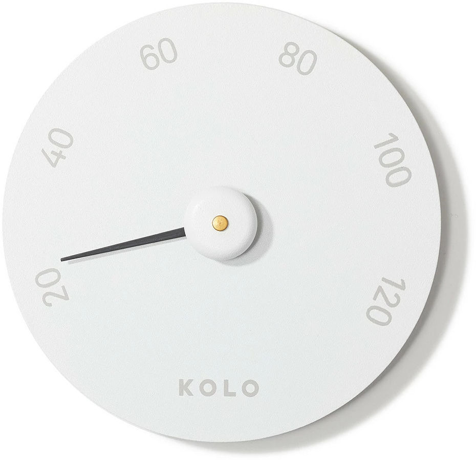 Kolo Sauna Thermometer Aluminum White