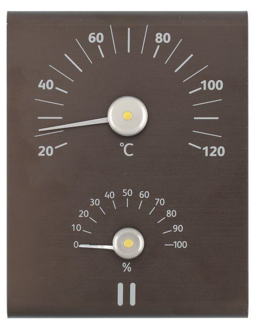 Rento Sauna Thermometer/Hygrometer Aluminum Tar