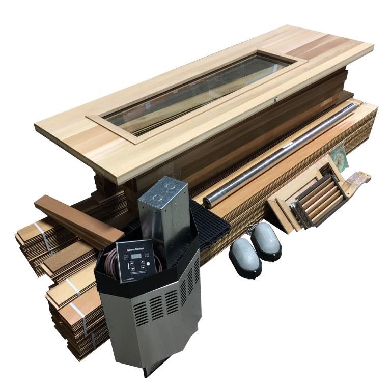 DIY Sauna Kit 6' x 7' - Complete Sauna Room Package - 6 Kw Electric Heater