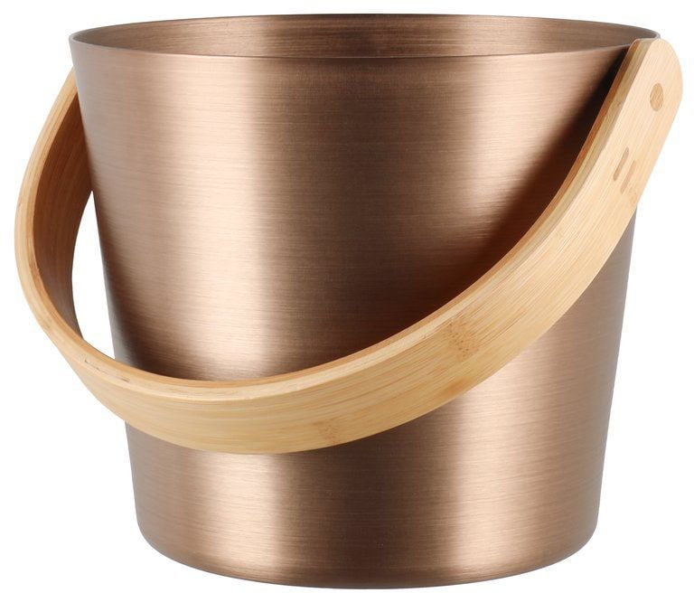 Rento Sauna Bucket Aluminum, Champagne - Finnish Sauna Accessories