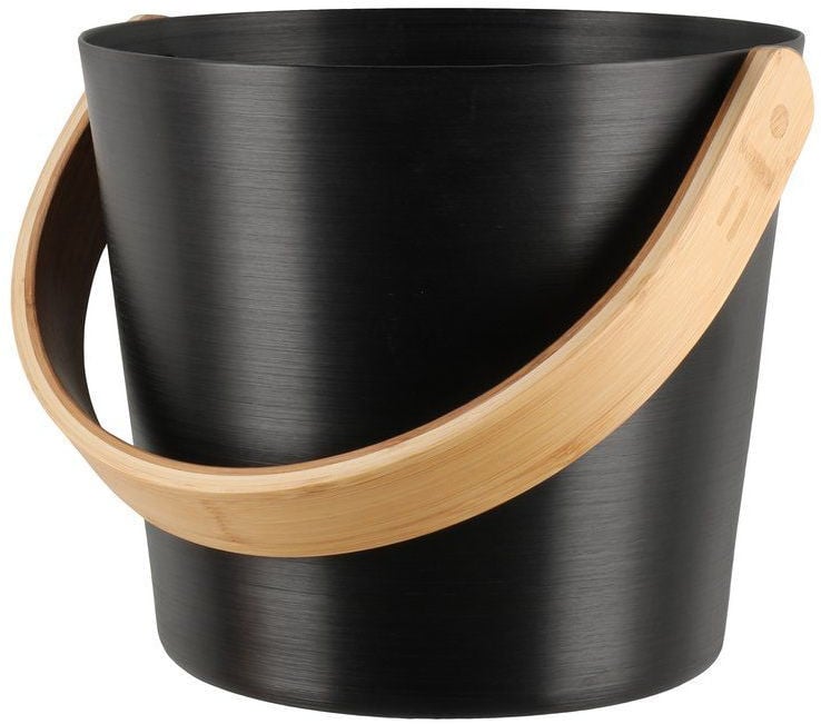 Rento Sauna Bucket Aluminum, Black - Finnish Sauna Accessories