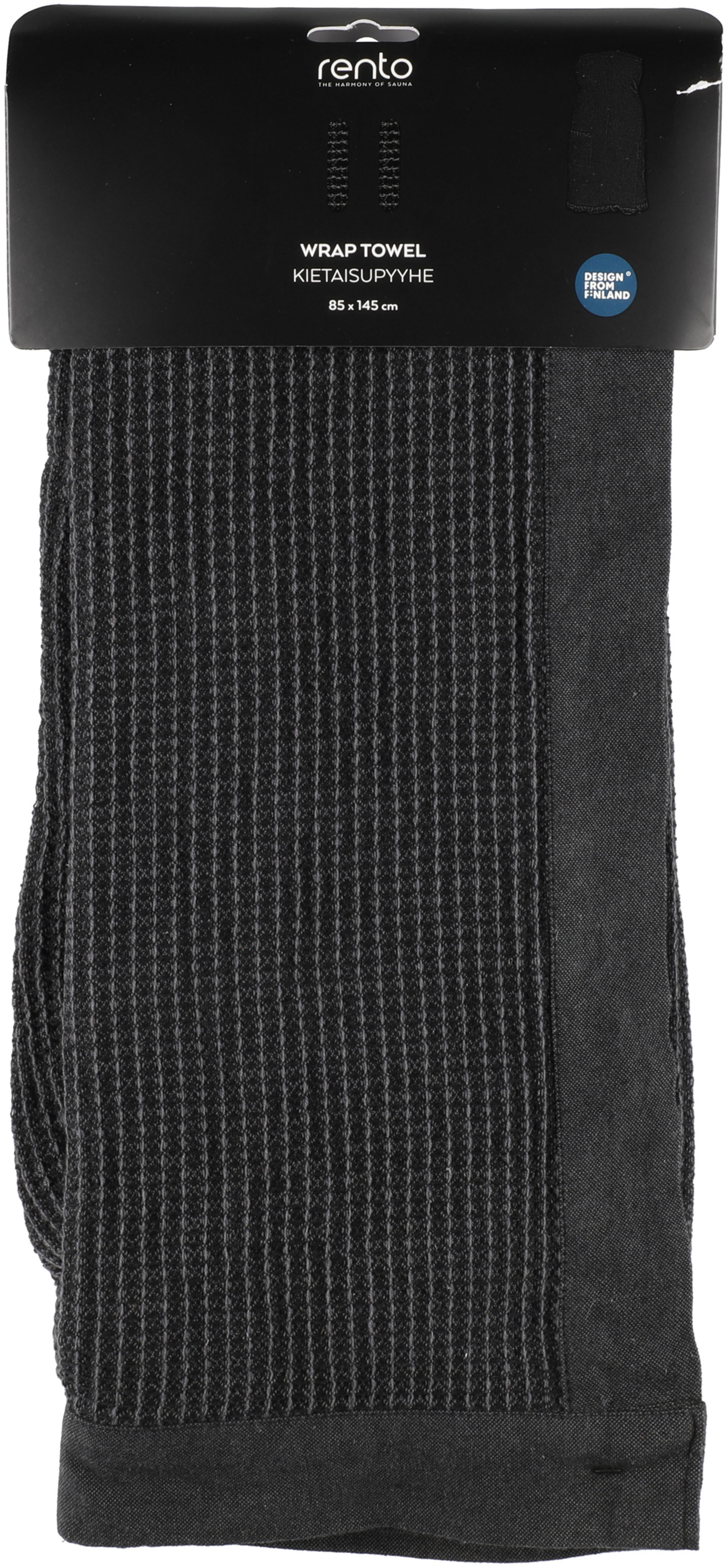 Rento Kenno Sauna Sarong - Black - 33.5" x 57" / 85 x 145 cm