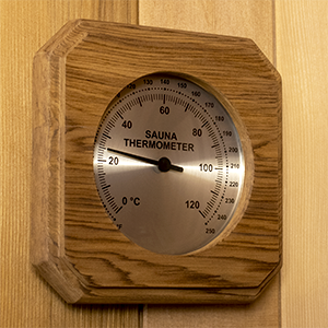 Cedar Sauna Thermometer - Wester Red Cedar - C/F