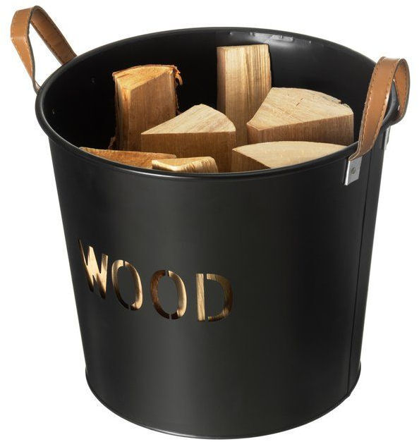 Mustang Log Bucket / Firewood Basket - Metal - Finnish Sauna Accessories